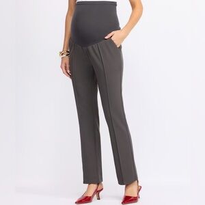 LOT OF 2 - Motherhood Maternity High-Waisted Black and Gray Pants, Sz small